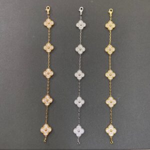 p145   Fine JewelryFiveflower diamond bracelet 3 colors