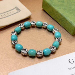 p125 New product releaseGucci braceletSame style for men and women The latest turquoise bracelet is of higher quality and the same style as the celebrity Anger Forest series double g crystal braceletSize1624cmThe details are platematched with gold processing The glossy version is not available on the market The ordinary workmanship is not available on the marketThis one has been on sale and is a bestseller in Gucci It goes very well with clothes