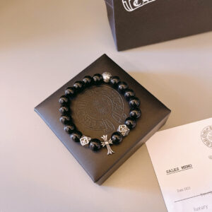 125 Couple Bracelet Crow Heart Natural Beads Silver Beads BraceletKroxin has paired it with a bracelet with lowkey charm It is one of Kroxins classic bracelets The overall texture of the bracelet is very good The lettering and detailed textures are clear at a glance The color is as shown in the picture It is super tasteful when worn with stacked bracelets It looks good no matter how you pair it It is synchronized Same style for men and women Can be used as couple bracelets StackableSize elastic