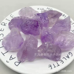Natural amethyst raw stone without incision light purple raw stone noncorner diffuser stone firefree aromatherapy stone ornaments wholesale