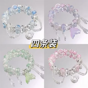 Forest style new super fairy moon crystal bracelet female niche design versatile student beaded sweet bestie bracelet