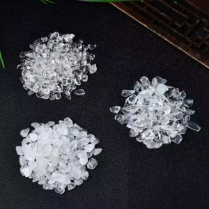 Natural translucent white crystal gravel white crystal degaussing stone crystal pillow bracelet purification Buddha gravel bulk raw stone