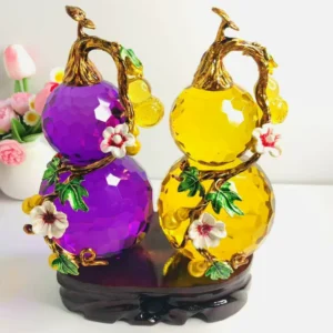 Five Blessings Gourd Ornaments for Lucky Entrance Living Room Moving Gifts Housewarming New Home Gifts Amethyst