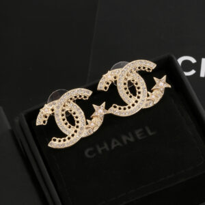 50 Chanel stud earrings will enhance your face shape Surrounded by golden metal edges it gives people a mysterious mature and retro feeling Double C metal logo is classic and versatile earrings