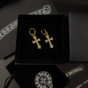 65 Cro Heart CrossPure silver earrings are nonallergenic