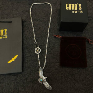 p130 New products on the shelves Goros Goro Takahashi turquoise eagle pendant Takahashis classic bamboo necklace top version exclusive photo shoot focusing on the highend market Kuaishou ins Xiaohongshu popular model absolutely different from the ordinary version The product details in the pictures are consistent with ZP Original production process exquisite quality purely handmade  Mold opening Trendy and fashionable musthave can be worn by both men and women the same style for couples rock punk Thai silver style retro elements trendy and versatile the same style as the official website