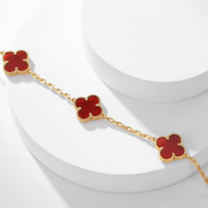 Van Cleef  Arpels CollectionCNC version of gold carnelian ten flower necklaceIf you need original packaging please contact customer service