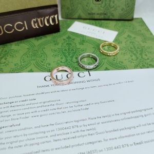 P45Guccis lcon series accessories have reinterpreted the iconic pattern in the early spring of 2020 The heart pattern is presented on this white gold ring with hollow details and amphibole injecting a sense of mystery into the ring and giving the classic shape a unique atmosphereSize 678910 accessories