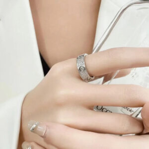 P65KJ001Size No 6 No 7 No 8Carties latest modelsilver diamondencrusted babys breath ring consistent ZP brass material very photogenic The design is very special and worth buyingHighend handmade workshop series